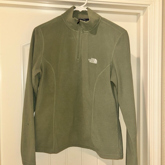 The North Face Sweaters - The North Face Olive Fleece Jacket